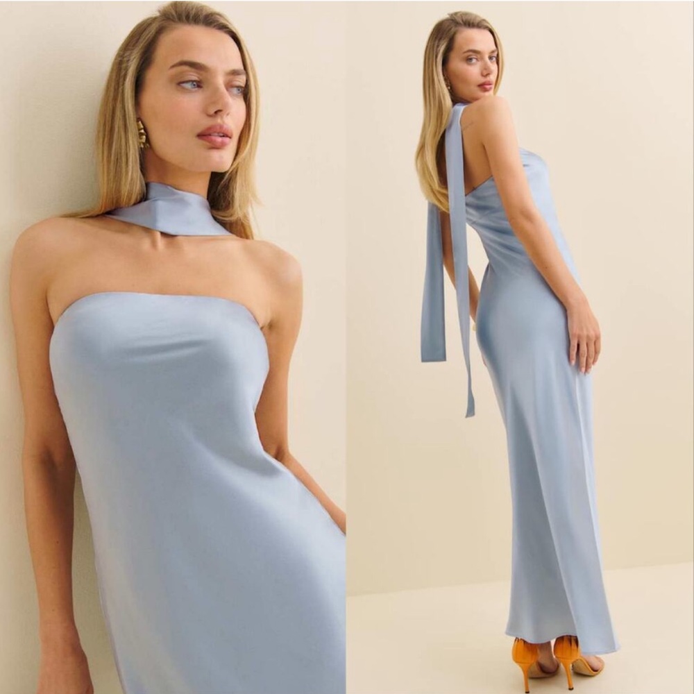 New Reformation Oren Silk Dress